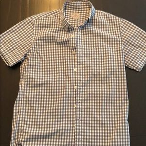 JCrew plaid button down short sleeve shirt